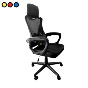 Silla de oficina Soul negra reclinable con ajuste de altura