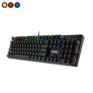 Teclado Mecánico Soul XK800 RGB USB Switches Blue Negro Frontal