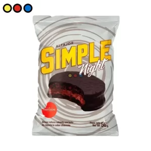 Caja de Alfajores Fantoche Night Simple 12 unidades, Pack Alfajores Fantoche Chocolate Negro