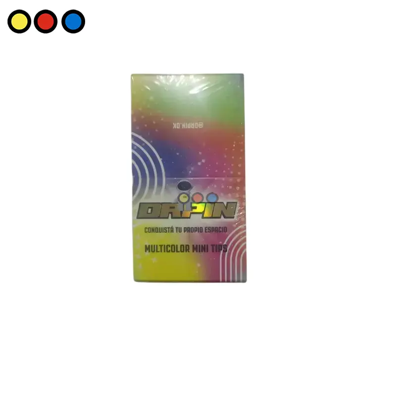 Exhibidor de filtros de cartón BO Tips Colors con 25 libritos surtidos.