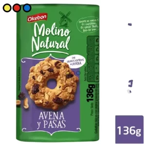 Pack de 16 paquetes de galletitas Okebon Molino 10 semillas de 231g cada uno