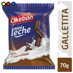 Paquete de galletitas Okebon sabor Leche tradicional de 165 gramos