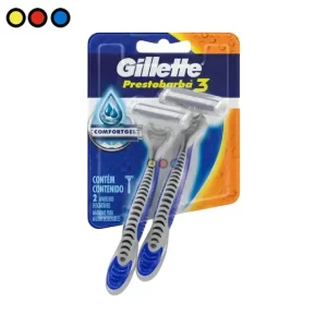 Display de Máquinas de Afeitar Gillette Prestobarba 3 Regular 12 unidades