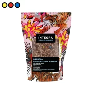 Paquete de Granola Integra sabor chocolate de 350 gramos, Tabla nutricional de la granola Integra chocolate