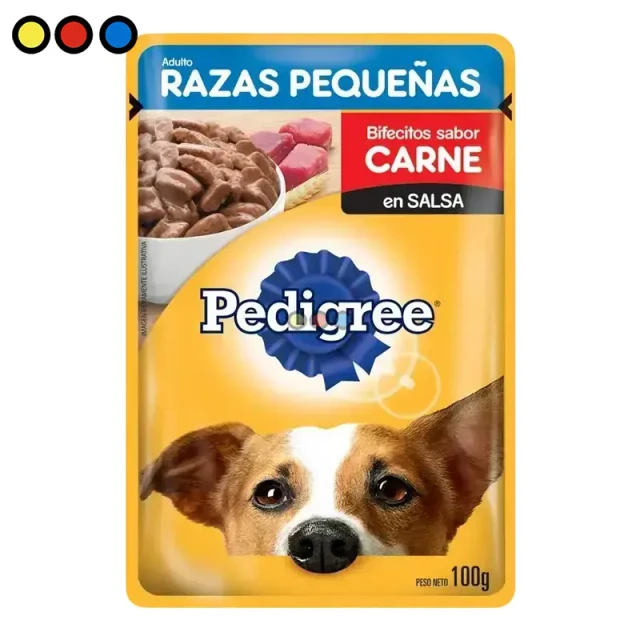 Caja de 12 unidades de Pedigree Pouch sabor carne para perros de razas pequeñas