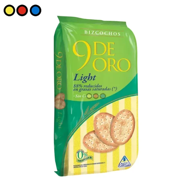 Bizcochitos 9 De Oro Light 170g (Caja X 24u)