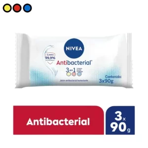 Jabón Nivea Antibacterial 3x90g (Pack x 24U)