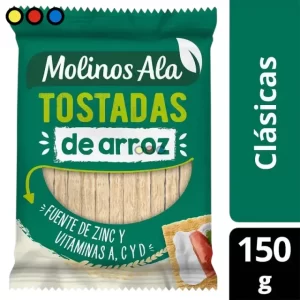 Tostadas De Arroz Molinos Ala Clásicas 150g (Caja X 24u)