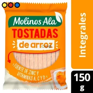 Tostadas De Arroz Molinos Ala Integrales 150g (Caja X 24u)