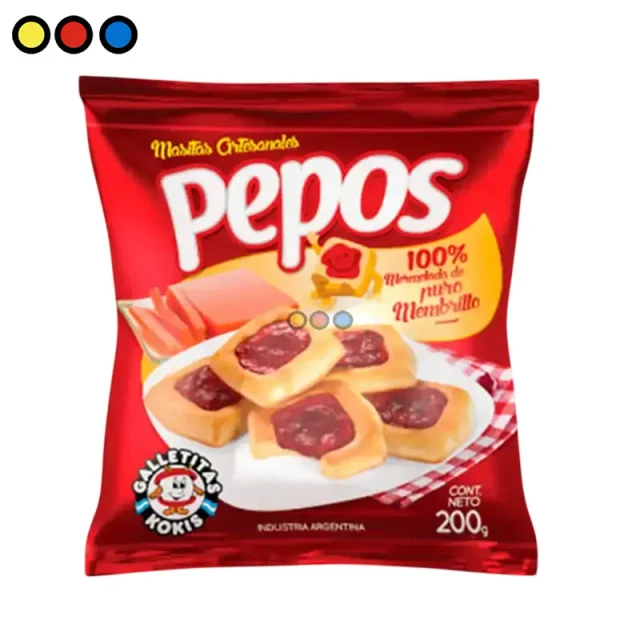 Galletitas Kokis Pepos Membrillo 200g (Caja X 18u)