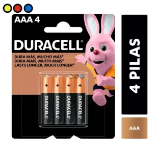Pilas Duracell Alcalinas AAA (Blister x 4U)