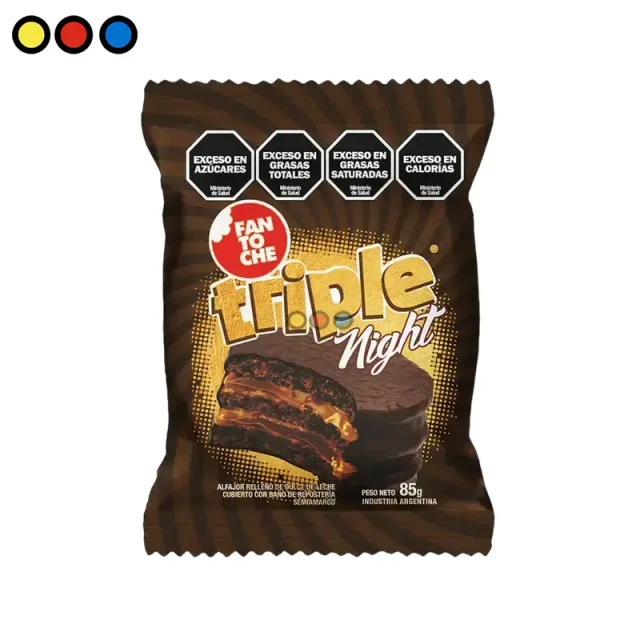 Alfajor Fantoche Triple Night 85g (Caja x 12U)