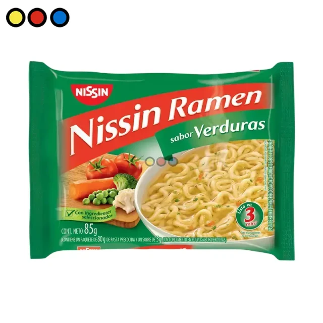 Nissin Ramen (Lámen) 85g Verduras (Caja x 30U)