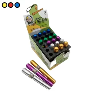 Portacigarrillo de metal modelo 9*123 YH622 color plateado