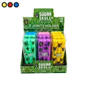 Portacigarrillos metálico diseño Sugar Skull modelo CH-0006-SS