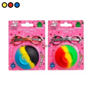 Set de tijera metálica y contenedor de silicona modelo SET568-BB