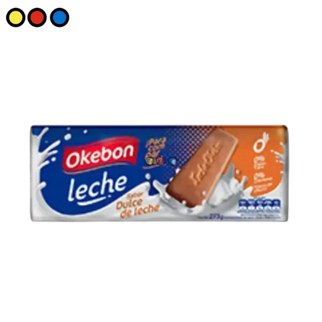 Caja de Galletitas Okebon Dulce de Leche 18 unidades, Galletita Okebon Dulce de Leche 273g pack individual
