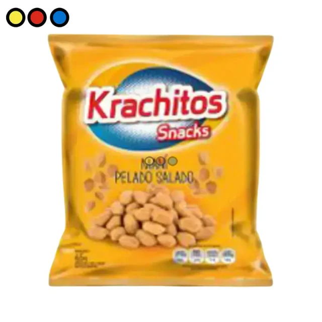 Paquete de maní pelado salado Krachitos de 65 gramos