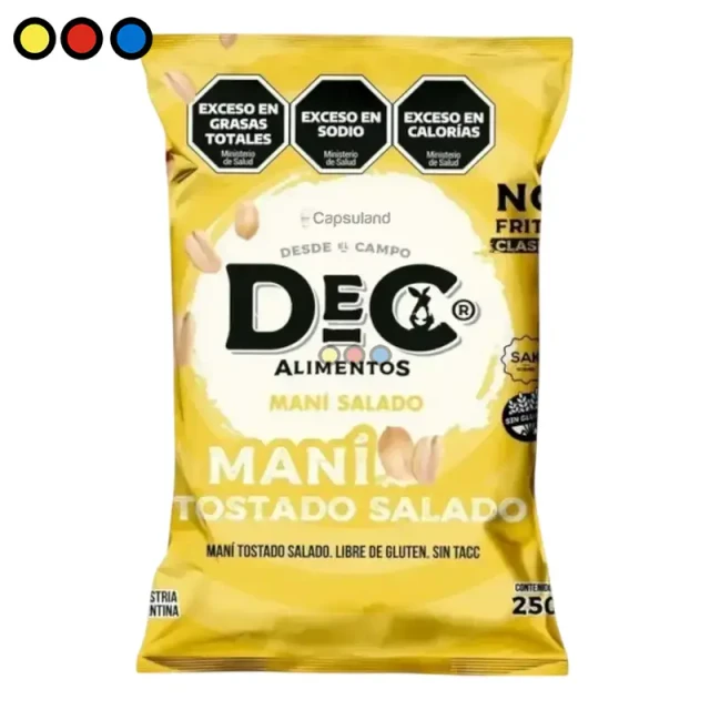 Pack de 12 bolsas de maní tostado salado de 250 gramos Mani King, Bolsas de maní salado para picada 250g, Exhibición de pack mayorista de maní tostado salado.