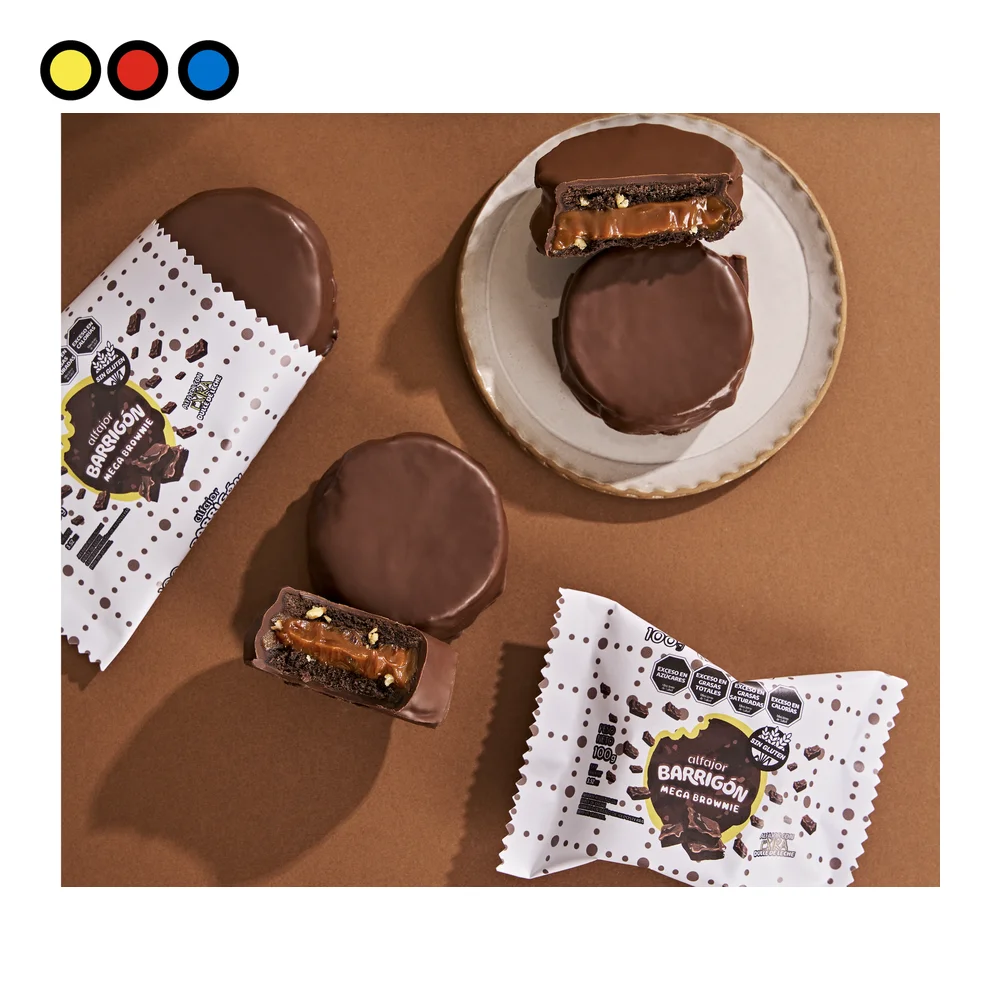 Alfajor El Barrigón Mega Brownie Sin Gluten 100g — caja x 7 unidades, alfajores por mayor - Distribuidora Pop