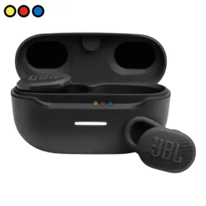 Auricular JBL Endurance Race TWS color negro en estuche, Detalle de auricular deportivo JBL Endurance Race