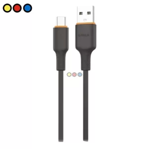 Cable USB de silicona Soul Micro USB 1.5 metros negro, detalle conector Micro USB Soul resistente
