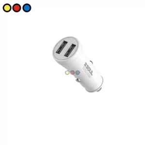 Cargador de auto Soul dual USB Type-C color blanco