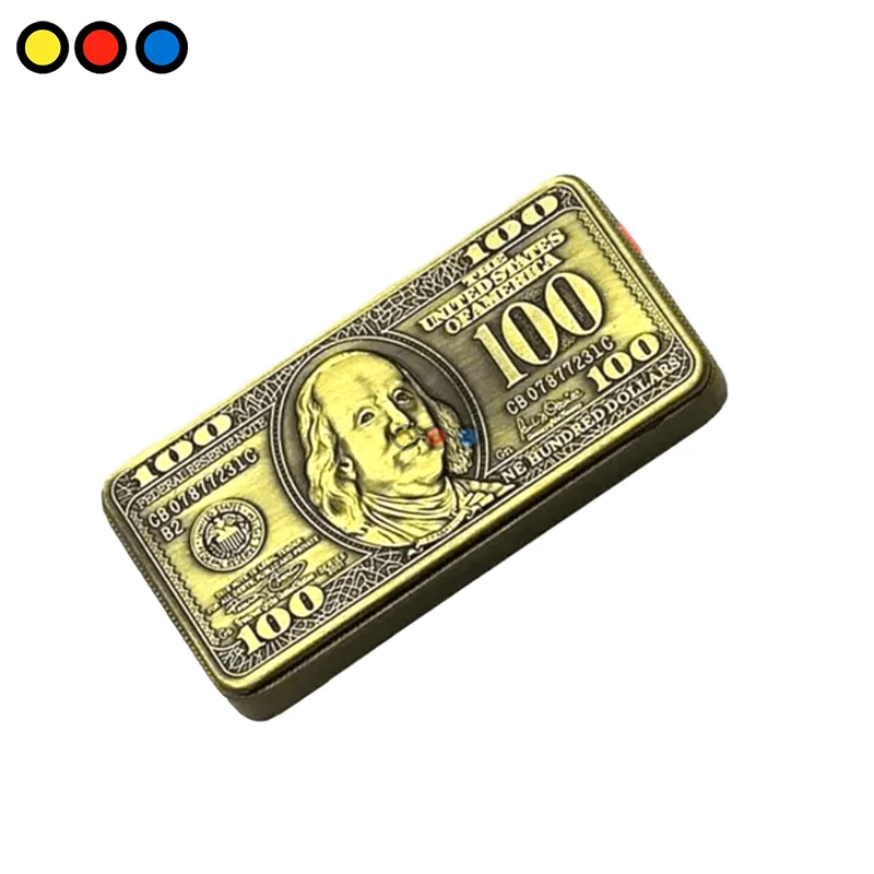 Encendedor catalítico con diseño de billete de 100 dólares