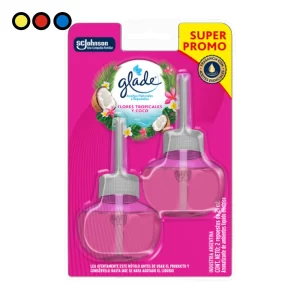 Glade Aromatizante Aceites Naturales Repuesto Tropical 2x21ml por mayor - Distribuidora Pop