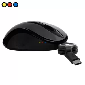 Mouse Óptico USB-C Retráctil Maxell MOWR-C Negro