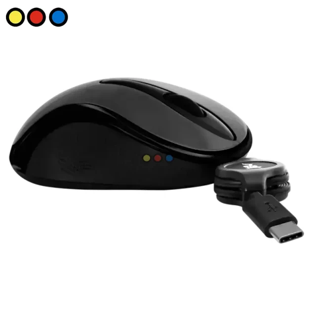 Mouse Óptico USB-C Retráctil Maxell MOWR-C Negro