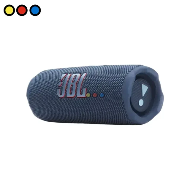 Parlante Bluetooth JBL Flip 7 color azul frente, Packaging de producto JBL Flip 7 azul