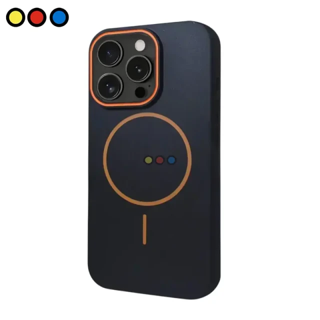 Protector Soft Mag Force Soul Xiaomi Redmi A5 Negro Naranja Vista Frontal, Funda Soul Mag Force Xiaomi Redmi A5 Bicolour
