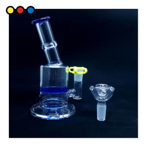 Bong de Vidrio Zeus DK 6148 con percolador y cazoleta - venta por mayor en Distribuidora Pop