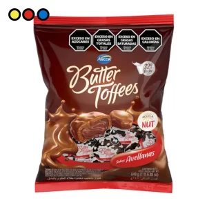 Bolsa de 648 g de caramelos Butter Toffees sabor Avellanas con Águila Nut, venta por mayor en Distribuidora Pop