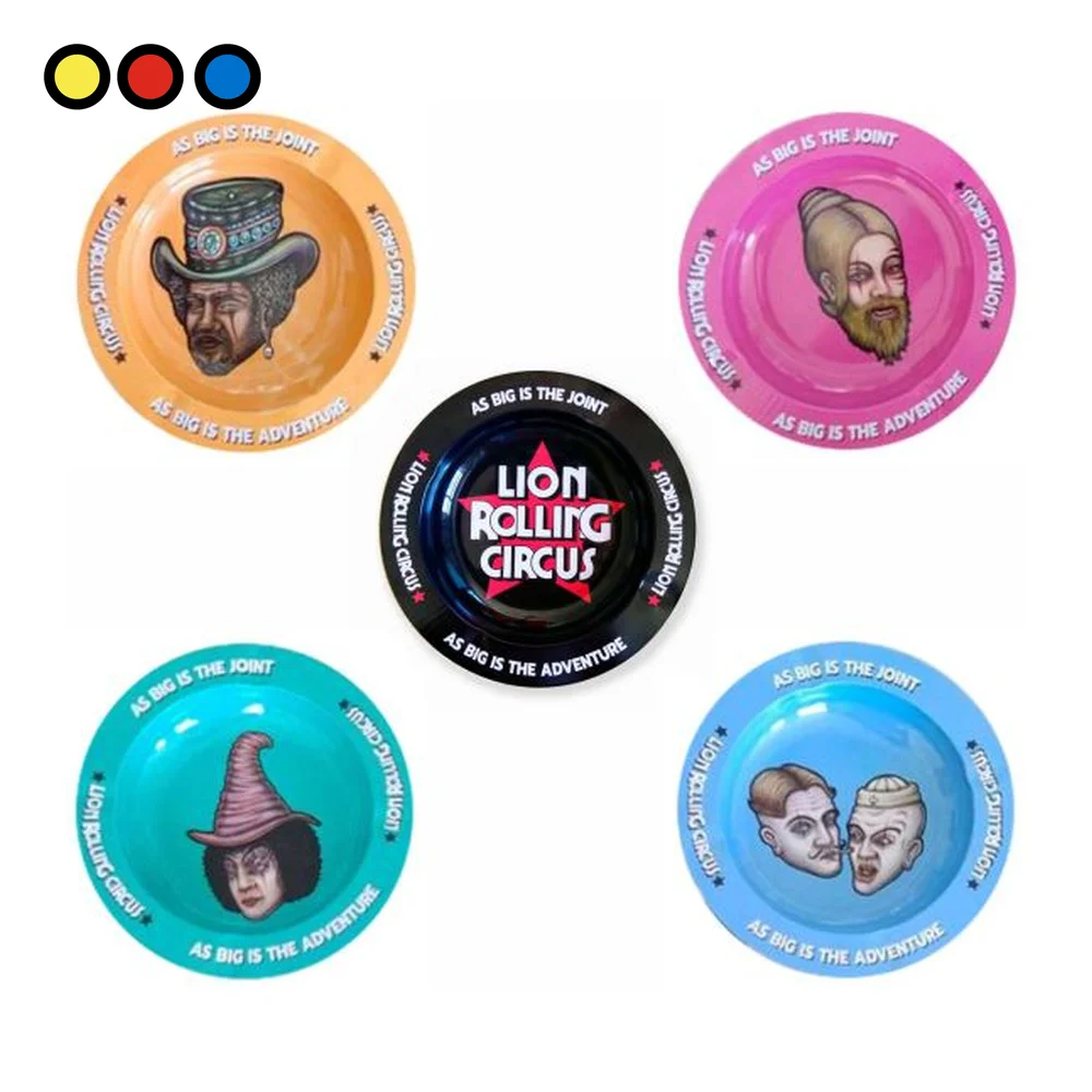 Cenicero de metal Lion Rolling Circus con disenos variados - por mayor en Distribuidora Pop