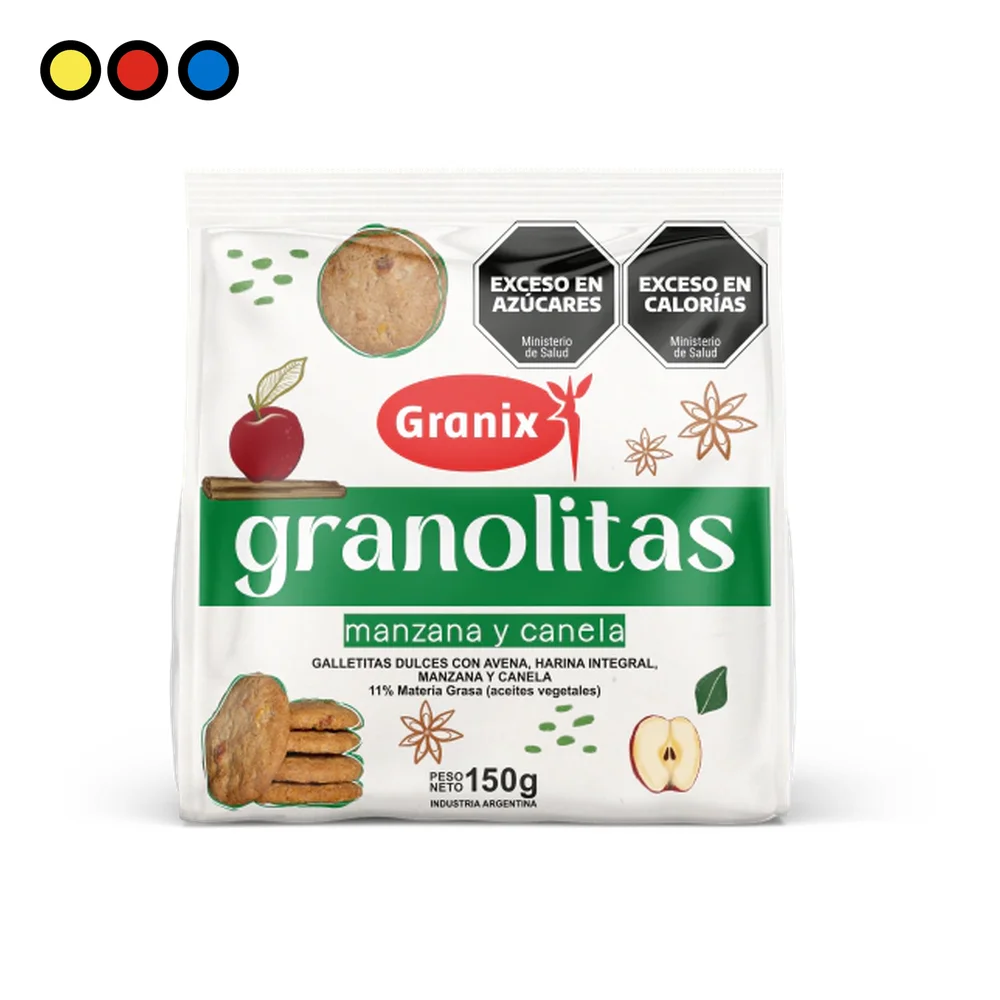 Paquete de galletitas Granolitas Granix Manzana y Canela 150 g