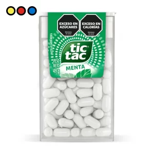 Envase Tic Tac Menta T100 de 49 g con 100 pastillas, venta por mayor