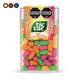 Envase Tic Tac Mix de Frutas T100 de 49 g con 100 pastillas, venta por mayor