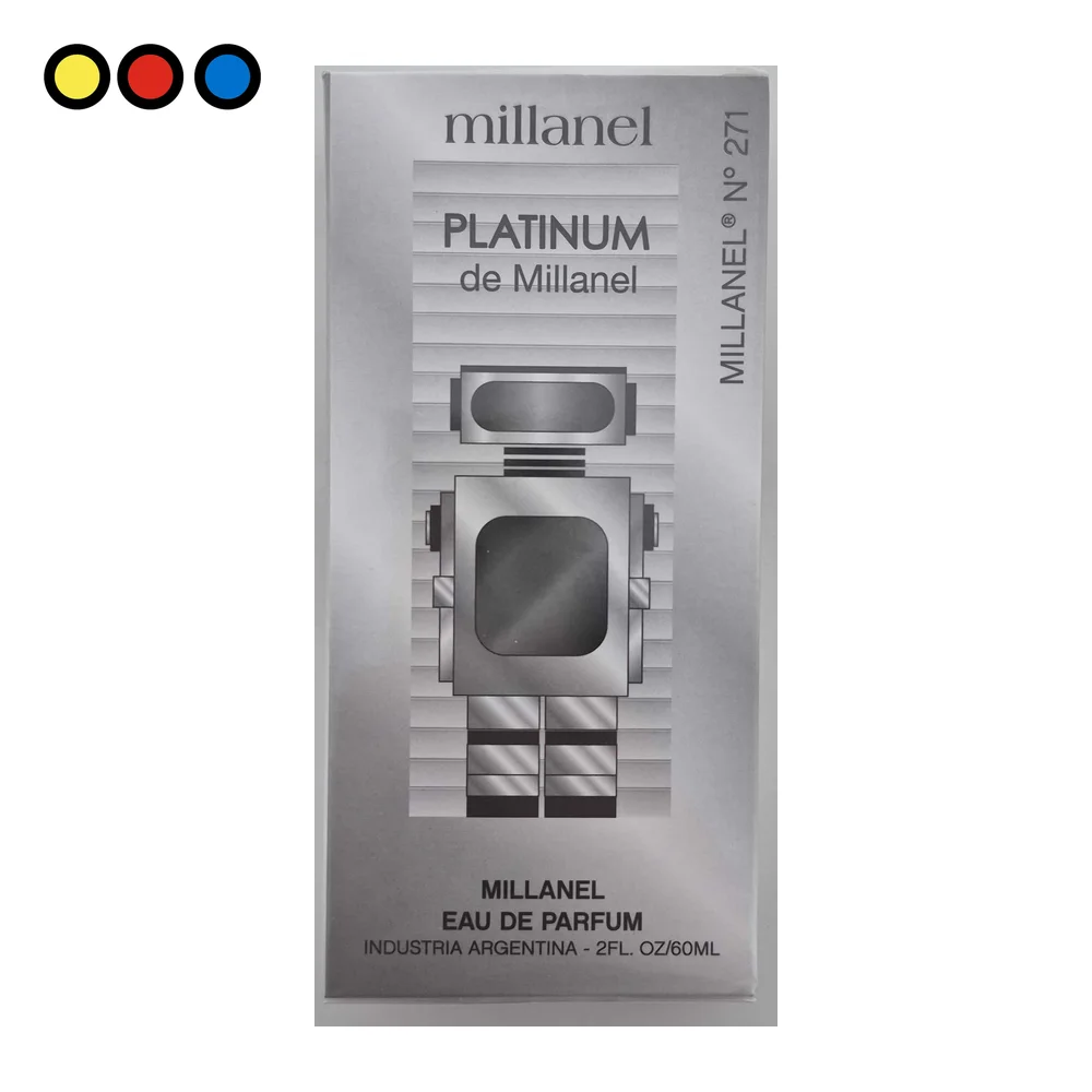 Perfume Millanel 271 Platinum eau de parfum masculino 60 ml - Distribuidora Pop
