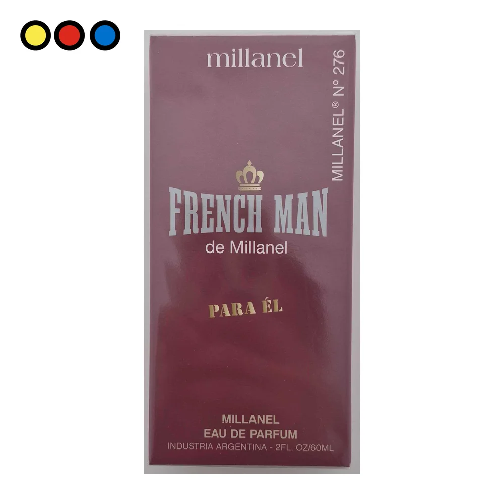 Perfume Millanel 276 French Man eau de parfum masculino 60 ml - Distribuidora Pop