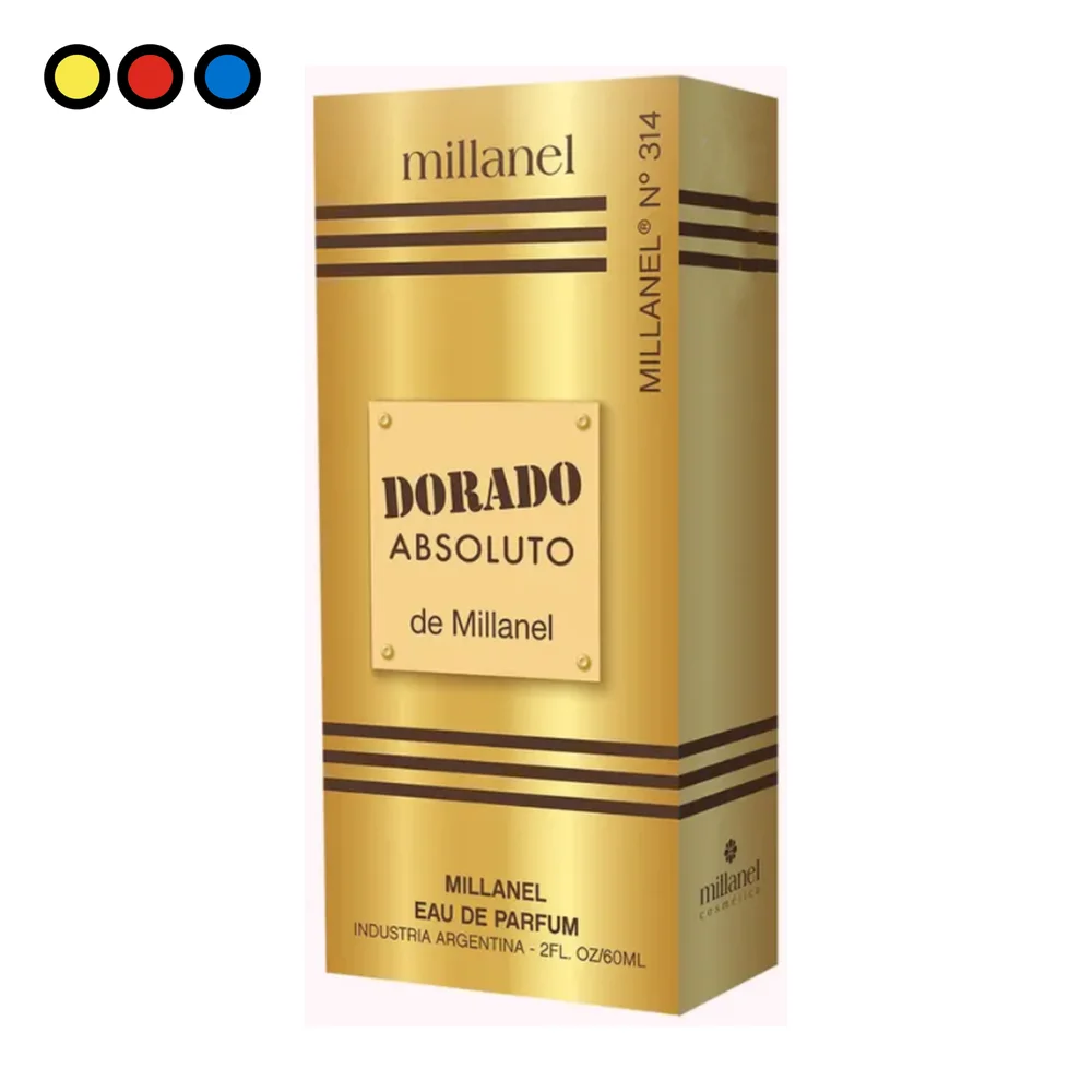 Perfume Millanel 314 Dorado Absoluto eau de parfum masculino 60 ml - Distribuidora Pop