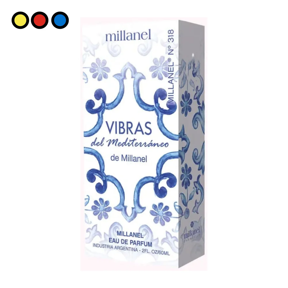 Perfume Millanel 318 Vibras del Mediterráneo eau de parfum masculino 60 ml - Distribuidora Pop