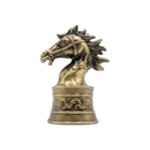 Encendedor catalítico con forma de cabeza de caballo en metal color bronce - por mayor en Distribuidora Pop