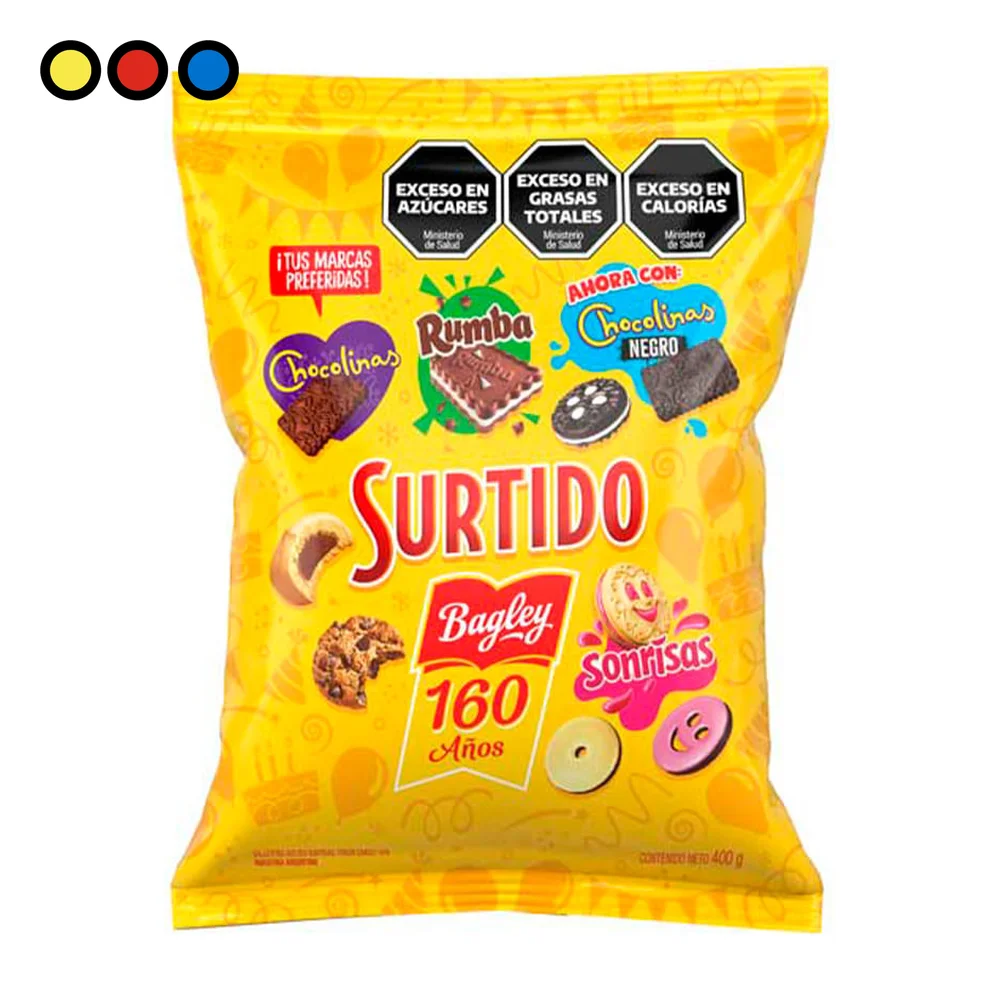 Bolsa de galletitas Surtido Bagley 400 g edición 160 años - Distribuidora Pop