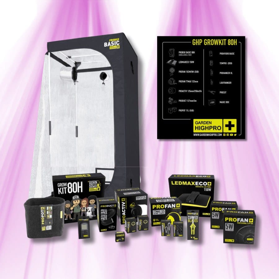 Growkit Garden HighPro 80H completo con carpa, panel LED 150W y accesorios - por mayor en Distribuidora Pop