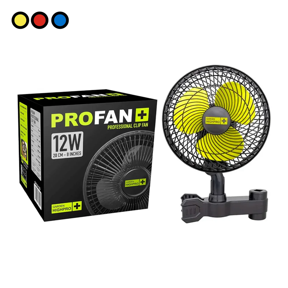 Ventilador de clip Garden HighPro ProFan de 12W y 20 cm con su caja - por mayor en Distribuidora Pop