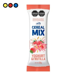 Barra Cereal Mix Yoghurt Frutilla 26 g, envase vigente - Distribuidora Pop