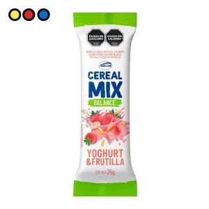 Barra Cereal Mix Yoghurt Frutilla Light 26 g, envase vigente - Distribuidora Pop
