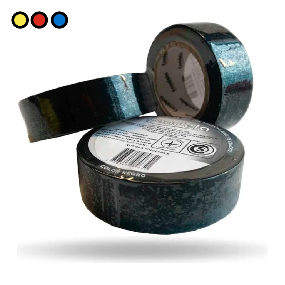 Cinta aisladora Candela de PVC negra, 19 mm x 10 m por mayor - Distribuidora Pop